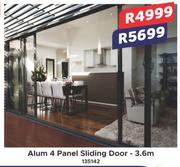 Alum 4 Panel Sliding Door 3.6m 135142