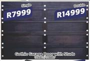 Gothic Garage Door With Studs (Single) 139907/139897