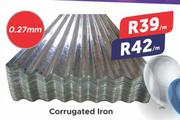 Corrugated iron 0.27mm- Per Mtr
