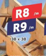 Roofing Timber 38 x 38-Per m