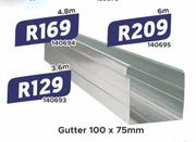 3.6mm Gutter 100 x 75mm 140693