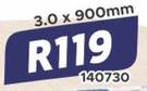 Rhino Ceiling Board 6.4mm 3.0 x 900mm 140730
