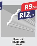 Ceiling Cornices (8m Pack) Peroni 80 x 80 x 110 137661-Per m