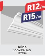 Ceiling Cornices (8m Pack) Alina 100 x 95 x 140 137654-Per m