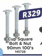 Cup Square Bolt & Nut 90mm 100's 145728