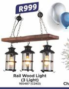 Rail Wood Light 3 Light 160487 (CD63)