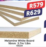 Melamine White Board 16mm 2.7m 1.8m 136229