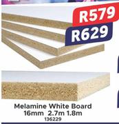 Melamine White Board 16mm 2.7m 1.8m 136229