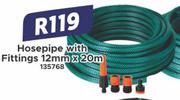 Hosepipe With Fittings 12mm x 20m 135768