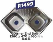 Corner End Bowl 1360 x 470 x 160mm 163548
