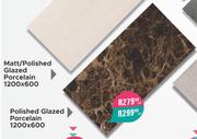 Polished Glazed Porcelain 1200 x 600-Per Sqm