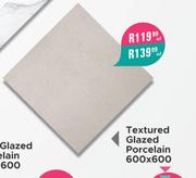 Textured Glazed Porcelain 600 x 600-Per Sqm