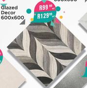 Glazed Decor 600 x 600-Per Sqm
