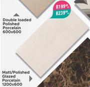 Matt/Polished Glazed Porcelain 1200 x 600-Per Sqm