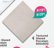 Textured Glazed Porcelain 600 x 600-Per Sqm