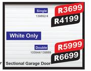 Sectional Double White Garage Door