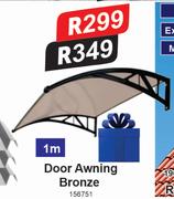 1m Door Awning Bronze