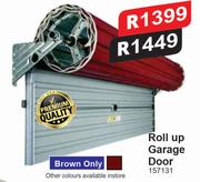 Roll Up Brown Garage Door