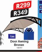 Door Awning Bronze 1m