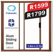 Valuwin Alum Sliding Door-1.8m x 2.1m