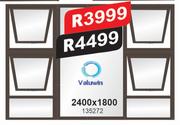 Valuwin Aluminium Window 2400 x 1800