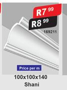 Shani Ceiling Cornice 100 x 100 x 140-Per m