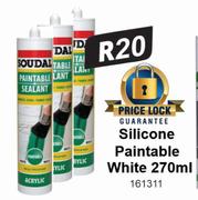 Soudal Silicone Paintable White-270ml
