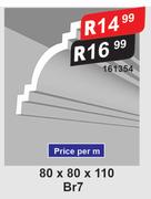 BR7 Ceiling Cornice 8m Per Pack-80 x 80 x 110