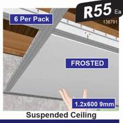 Suspended Ceiling 6 Per Pack (9mm) Frosted-1.2 x 600