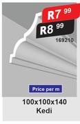 Kedi Ceiling Cornice 8m Per Pack-100 x 100 x 140