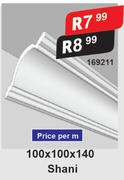 Shani Ceiling Cornice 8m Per Pack-100 x 100 x 140