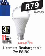 Lifemate Rechargeable 7W ES/BC