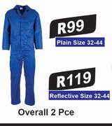 Overall 2 Pce Plain Size 32-44