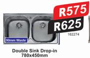 Double Sink Drop In 780 x 450mm
