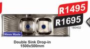Double Sink Drop In 1500 x 500mm