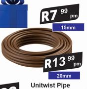 20mm Untwist Pipe-Per m