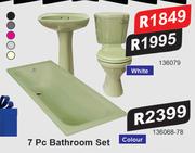 7 Pc Colour Bathroom Set 