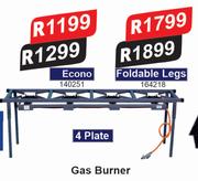 Gas Burner 4 Plate Econo