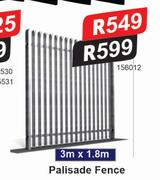 Palisade Fence 3m x 1.8m