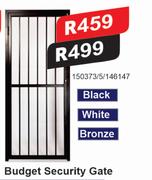 Budget Security Gate Black/White/Bronze