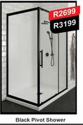 Shower Corner Pivot Black 