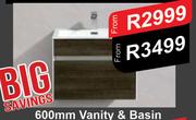 600mm Vanity & Basin