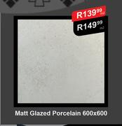 Matt Glazed Porcelain 600 x 600-Sqm