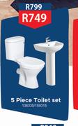 5 Piece Toilet Set