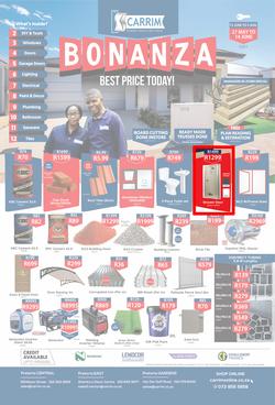 K Carrim Builders Mecca : Bonanza (27 May - 2 August 2021), page 1