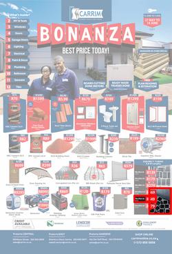 K Carrim Builders Mecca : Bonanza (27 May - 2 August 2021), page 1
