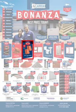 K Carrim Builders Mecca : Bonanza (27 May - 2 August 2021), page 1