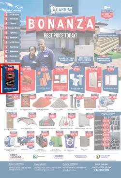 K Carrim Builders Mecca : Bonanza (27 May - 2 August 2021), page 1