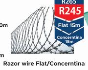 Razor Wire Flat 15m/Concerntina 15m