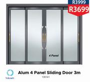 Valuwin Alum 4 Panel Sliding Door 3m